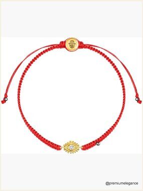 Red String Bracelet Evil Eye Protection Hematite Gemstone Adjustable